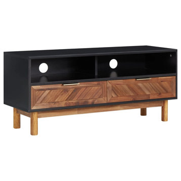 vidaXL TV Cabinet 39.4"x13.8"x17.7" Solid Acacia Wood/MDF