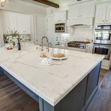 Calacatta Gold Borghini Extra and Statuario Marble Kitchen and Master Bathroom