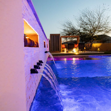 Water/fire feature wall