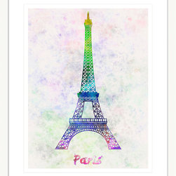 Bonjour Paris Collection - Framed Wall Art (BON02) - Kids Wall Decor