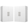 Home Square 2 Piece Wall Mounted Garage Cabinet Set in White