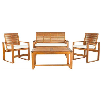 Safavieh Ozark 4-Piece Set, Natural and White