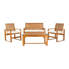 Safavieh Ozark 4-Piece Set, Natural and White