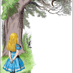 Alice in Wonderland Colored Window and Door Topper from Casart wallcovering - Wall Decor