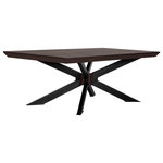 Armen Living - Pirate Acacia Coffee Table - The Armen Living Pirate Acacia Modern Coffee Table is an eye-catching piece that is both simple but stylish. This table will give your living room a modern aesthetic with its wood top and bottom for a solid structure. The pedestal base provides a sturdy foundation with clean lines and minimalistic look. This rectangle coffee table offers enough shelf space for you to conveniently keep coffee cups, remote controls, magazines, or a laptop.