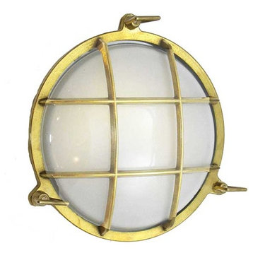 Round Sebeck Cage Light (UL Listed for US J Box / Indoor/Outdoor/Solid Brass)