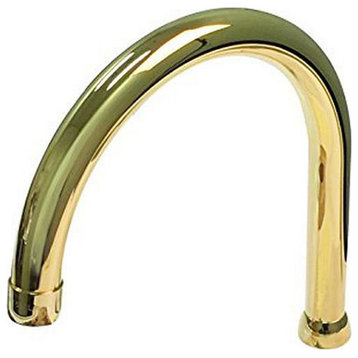 Rohl C Spout with O-Rings For A1466 and A1407 Faucets, Italian Brass
