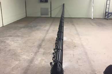 4'H black chain link fencing (indoor)