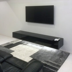 フロートテレビボード(床から浮いているテレビボード)施工例 - リビング家具