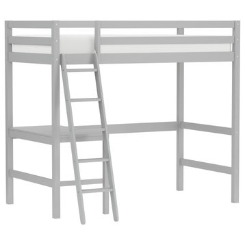 Hillsdale Kids and Teen Twin Loft Bed, Gray