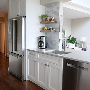Small Transitional Apartment Kitchen