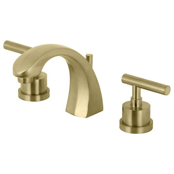 KS4987CML Manhattan 8 in. Widespread Bathroom Faucet, Brushed Brass