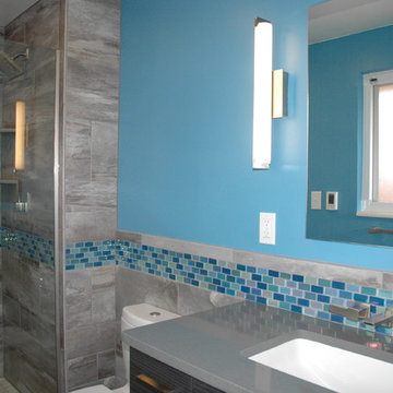 Master Bath Blue Tile