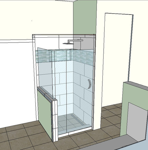 Frameless Shower Glass Hinged on Notched Panel?