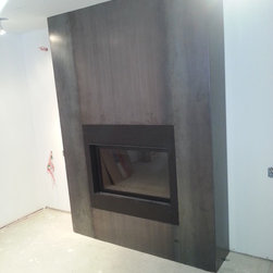 Living room fireplace mantel - Indoor Fireplaces