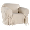 Classic Slipcovers Cotton Duck 1-Piece Chair Slipcover, Natural