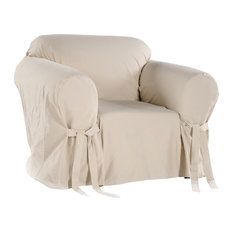 Classic Slipcovers Cotton Duck 1-Piece Chair Slipcover, Natural