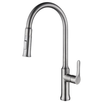 STYLISH Pull Down Brushed Nickel Kitchen Faucet K-137S