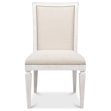 Scroll Back Dining Chairs Set of 2 Whitewash