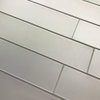 Forever Eternal White Matte 3 in. x 12 in. Glass Subway Wall Tile