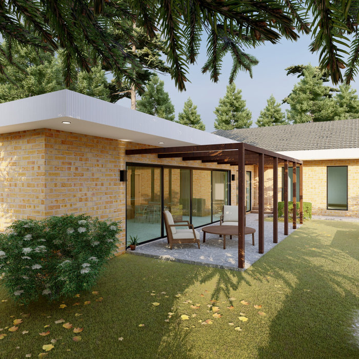 Inspiration for a mid-sized 1950s home design remodel in Canberra - Queanbeyan