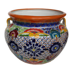 50 Most Por Mediterranean Outdoor Pots And Planters For 2018 Houzz Fine Crafts Imports Small Multicolor Talavera Ceramic Pot Outdoor Pots And Planters