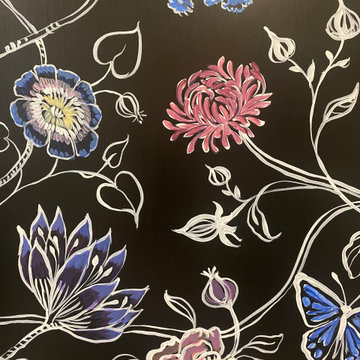 Pantry & back door floral pattern