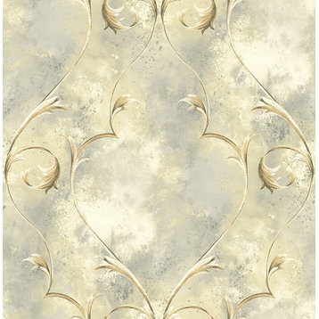 Delicately Framed Wallpaper in Luster DV51317 from Wallquest