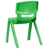 Flash Furniture 13.25" Plastic Stackable School Chair in Green (Set of 2)