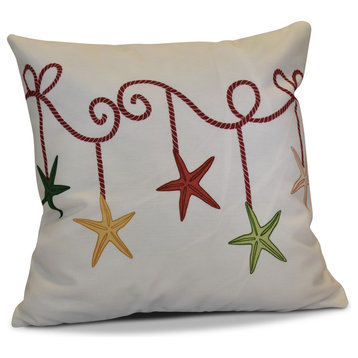 Decorative Holiday Pillow Geometric Print, Cranberry, 26"x26"