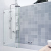 58.25"x31.5" Frameless Shower Bath Fixed Panel, Brushed Nickel