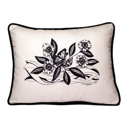 Butterfly in the Flowers - Turnbull Custom Art Decorative Pillows - Products