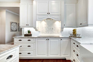 Example of a mid-century modern kitchen design in Other