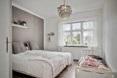 Scandinavian bedroom in Aalborg.