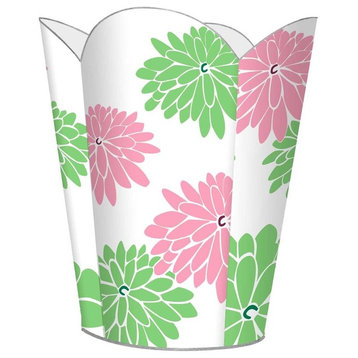 Mod Mum Green and Pink Wastepaper Basket