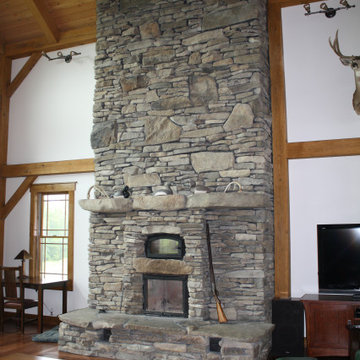 Custom Masonry Heater Natural Stone Veneer