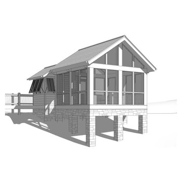 3D Perspective Rear View of Custom Porch Addition
