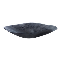 Martha Sturdy resin flower bowl in charcoal marble - Home Decor