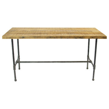 Table, Reclaimed Wood Thin Plank, Reclaimed Barn Wood, Beeswax, 30x60x30