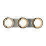 Modern Brass with Vintage Platinum Accent and Opal Glass