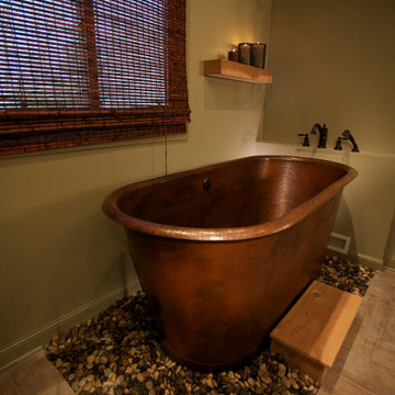 72" Hammered Copper Modern Style Bathtub (BTM72DB)