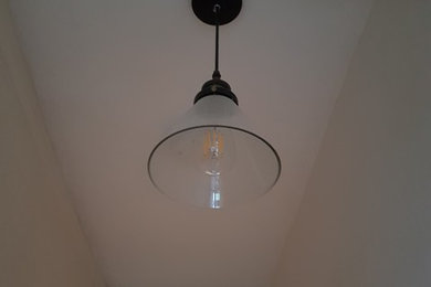 Here hill Light pendant install. Pendant purchased from houzz
