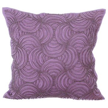 Purple Decorative Pillow Covers 18"x18" Cotton, Lavender Scented
