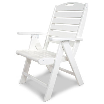 Trex Outdoor Furniture Yacht Club Highback Chair, Classic White