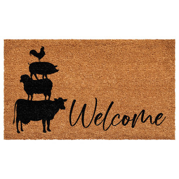 Calloway Mills Farmhouse animals Doormat, 36x72