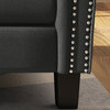 GDF Studio Jasmine Traditional Fabric 3-Seat Sofa, Dark Gray