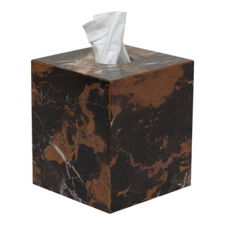 Black Lacquer Shell Tissue Box Cover