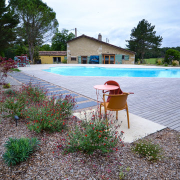 PISCINE ET JARDIN NATUREL SUR LES COTEAUX