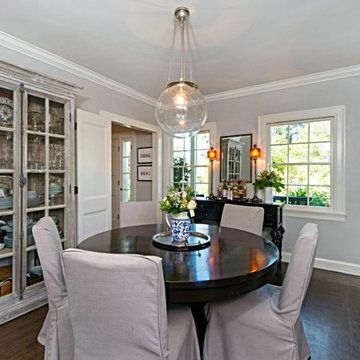 Dining Room with Floating Orb Chandelier