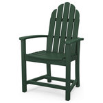 Polywood - Polywood Classic Adirondack Dining Chair, Green - Outdoor dining should be the perfect blend of casual and comfortable. The POLYWOOD Classic Adirondack Dining Chair serves up equal portions of both. Available in a variety of attractive, fade-resistant colors, this classic chair is built to last and look good for years to come. It's made in the USA with solid POLYWOOD lumber that has the look of real wood without the maintenance wood requires. That means no painting, staining or waterproofingever. And it's backed by a 20-year warranty so you don't have to worry about it splintering, cracking, chipping, peeling or rotting. It's also durable enough to withstand nature's elements, as well as resist stains, corrosive substances, salt spray and other environmental stresses.
